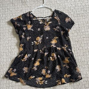 Polka dot flower shirt